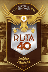 Cerveza Ruta 40 Belgium Blonde Ale label